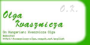 olga kvasznicza business card